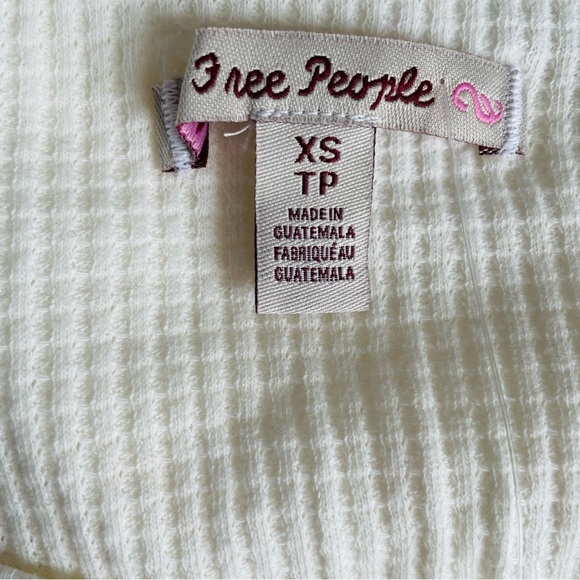 FREE PEOPLE NWT Santa Clara Thermal in Alabaster Size XS - Picture 5 of 13